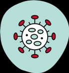 Transfer diseases virus icon