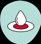 Standing water droplet icon