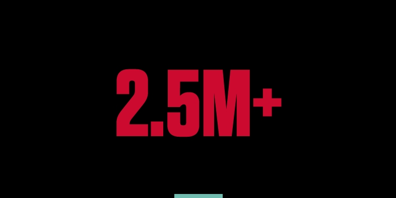 2.5 Million+ customers